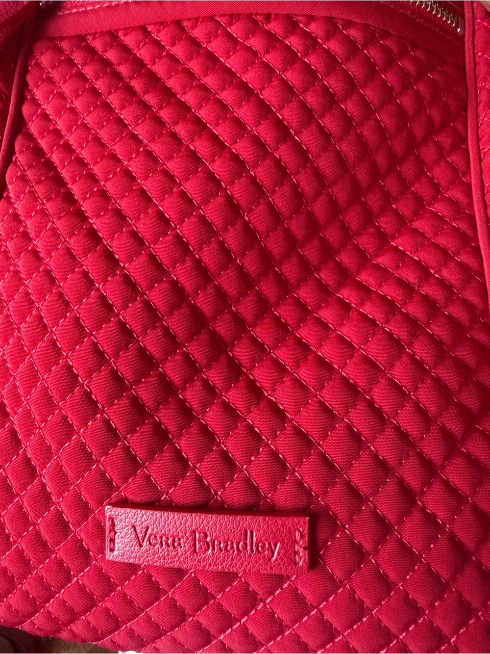 Vera Bradley Bright Red Quilted Crossbody Shoulder Bag - Picture 10 of 10